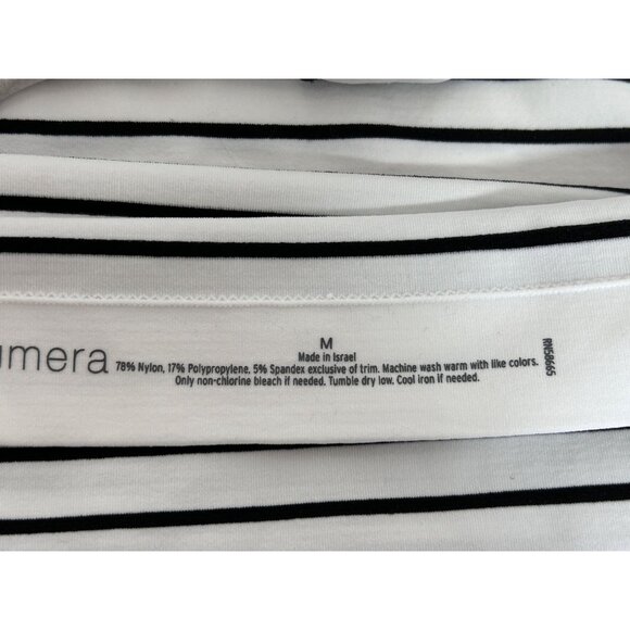 Shimera Women's Stripe Stretch Tank Top in White/Black - Sz M - Picture 4 of 4